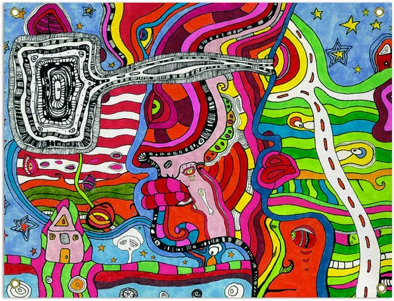 Wall Art Tapestry 'Multi-directional'