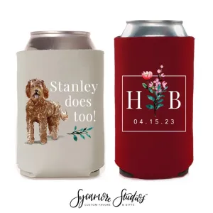 Wedding Regular & Slim Can Cooler Package #22FRS - Full Color - I Do Too
