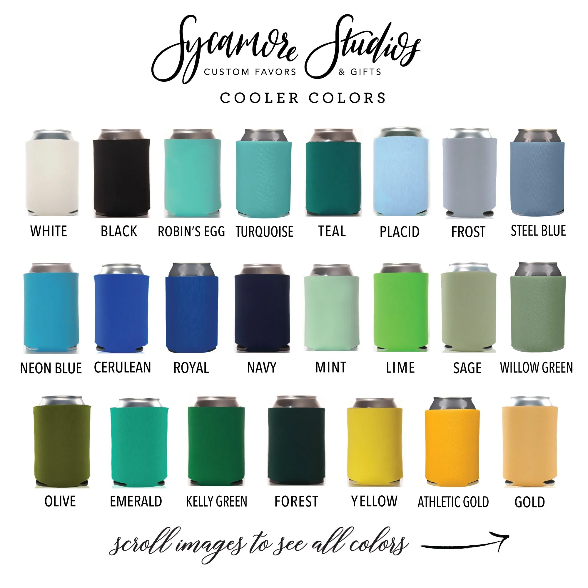 Wedding Regular & Slim Can Cooler Package #5FRS - Full Color - Pawty Time