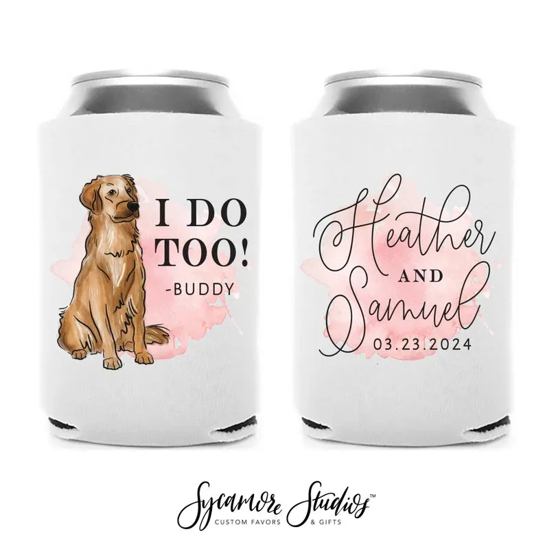 Wedding Regular & Slim Can Cooler Package #5FRS - Full Color - Pawty Time