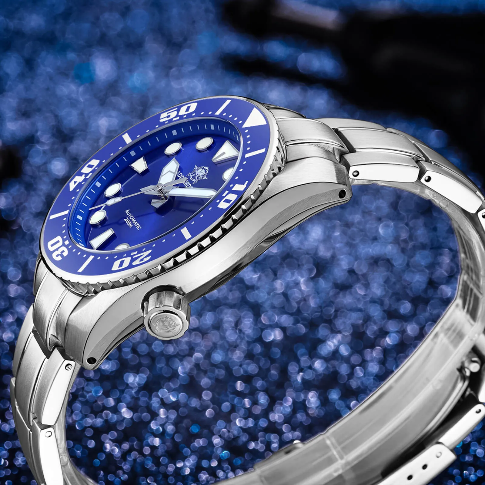 ★Weekly Deal★ADDIESDIVE® Sumo Green Professional Dive Watch for Men 44.5mm (MY-H10) Black/Green/Blue Dial