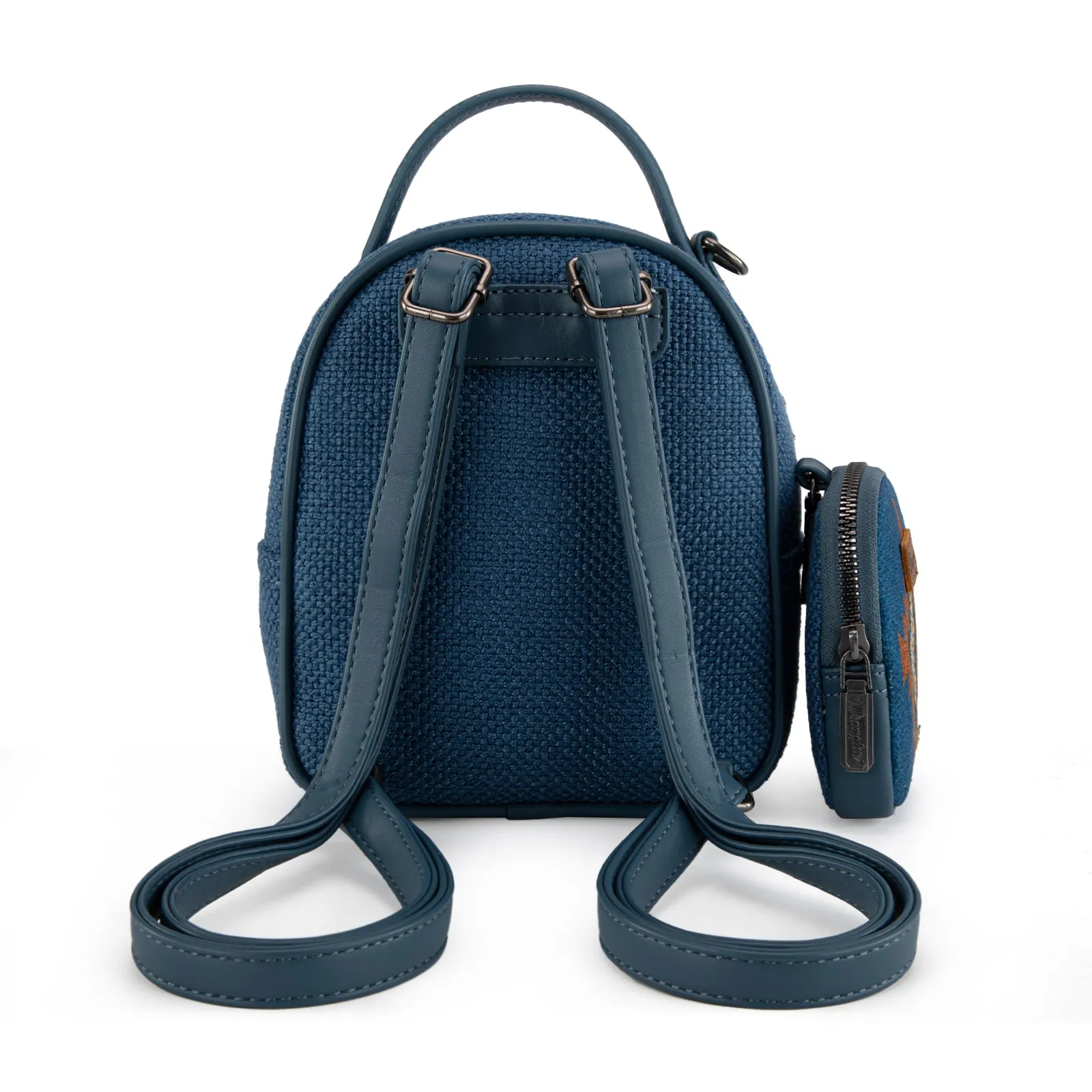 WG174-8601  Wrangler Southwestern Knitted Mini Backpack With Coin Pouch - Jean
