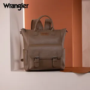 WG175-9110  Wrangler  Cow Print Tote/Shoulder Bag Convertible Backpack - Khaki