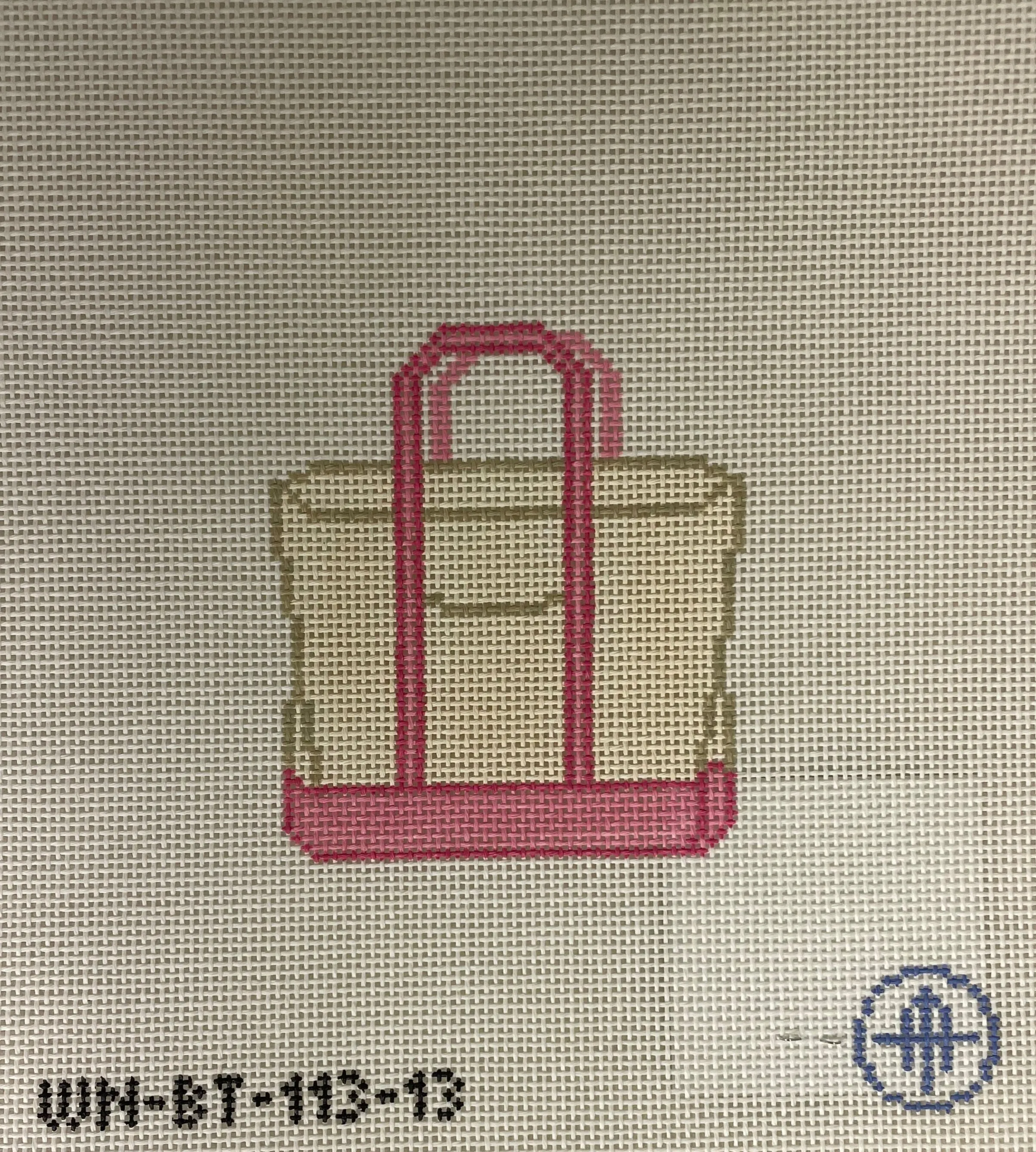 *Wheelhaus Needlepoint BT113- Pink Tote - 13 mesh