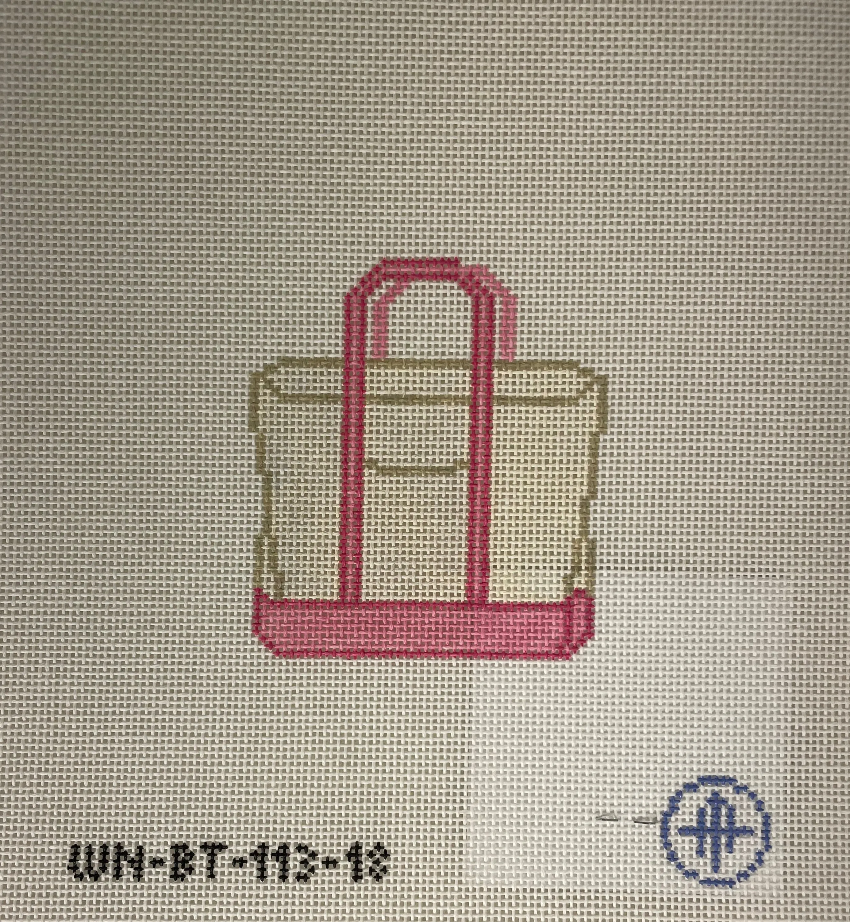 *Wheelhaus Needlepoint BT113- Pink Tote - 18 mesh