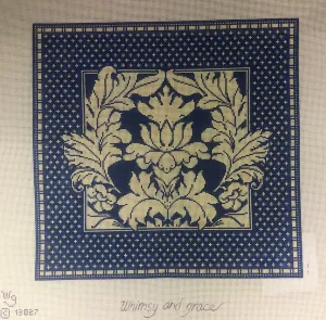 Whimsy and Grace 13027 Damask Flower Pillow