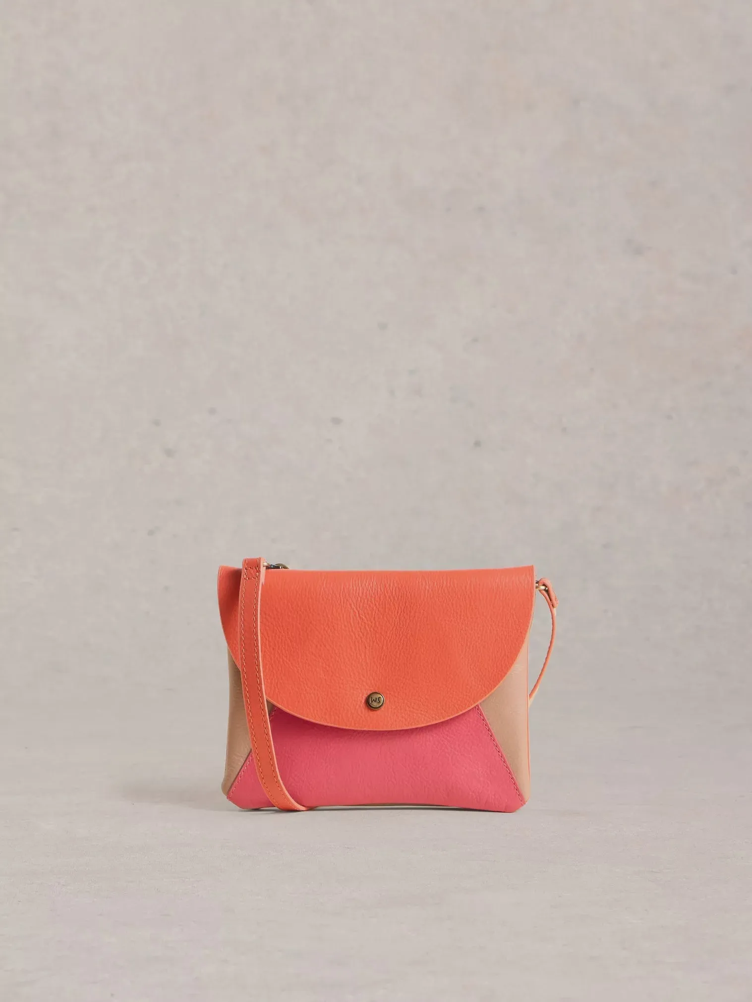 White Stuff Coco Double Pouch Crossbody Pink Multi