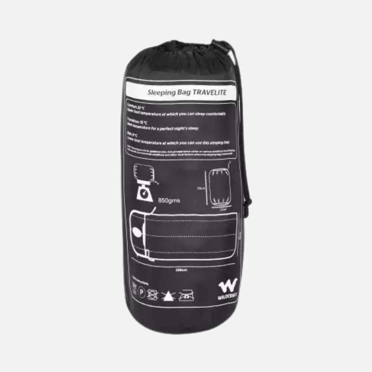 Wildcraft Travelite15 Basic Sleeping Bag -Black