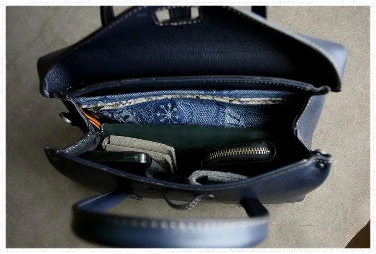 Womens Gray Work Leather Handbag Purse Leather Gray Work Shoulder Bag Handbag Purse for Ladies
