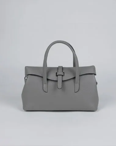 Womens Gray Work Leather Handbag Purse Leather Gray Work Shoulder Bag Handbag Purse for Ladies