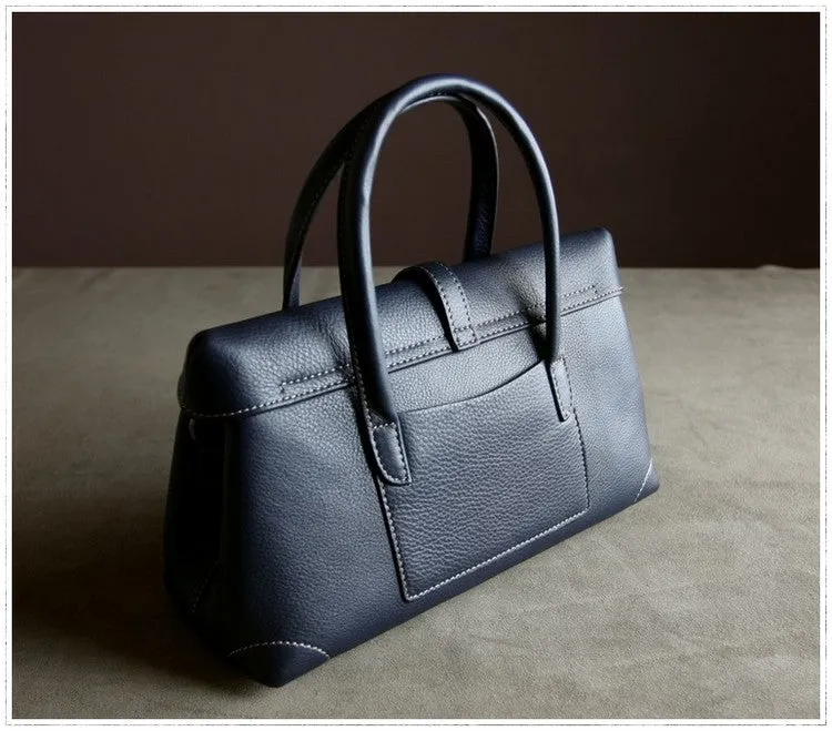 Womens Gray Work Leather Handbag Purse Leather Gray Work Shoulder Bag Handbag Purse for Ladies