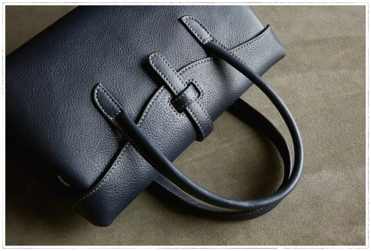 Womens Gray Work Leather Handbag Purse Leather Gray Work Shoulder Bag Handbag Purse for Ladies