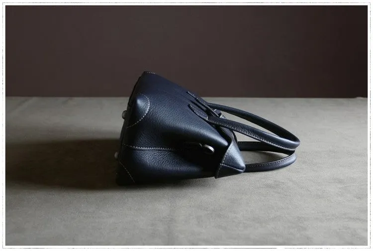 Womens Gray Work Leather Handbag Purse Leather Gray Work Shoulder Bag Handbag Purse for Ladies