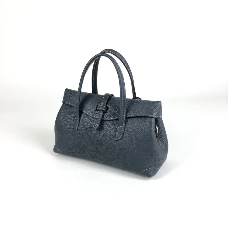 Womens Gray Work Leather Handbag Purse Leather Gray Work Shoulder Bag Handbag Purse for Ladies