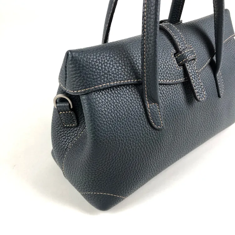 Womens Gray Work Leather Handbag Purse Leather Gray Work Shoulder Bag Handbag Purse for Ladies