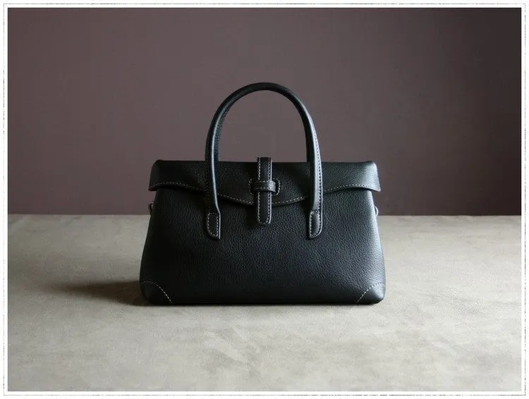 Womens Gray Work Leather Handbag Purse Leather Gray Work Shoulder Bag Handbag Purse for Ladies