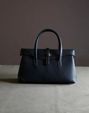 Womens Gray Work Leather Handbag Purse Leather Gray Work Shoulder Bag Handbag Purse for Ladies