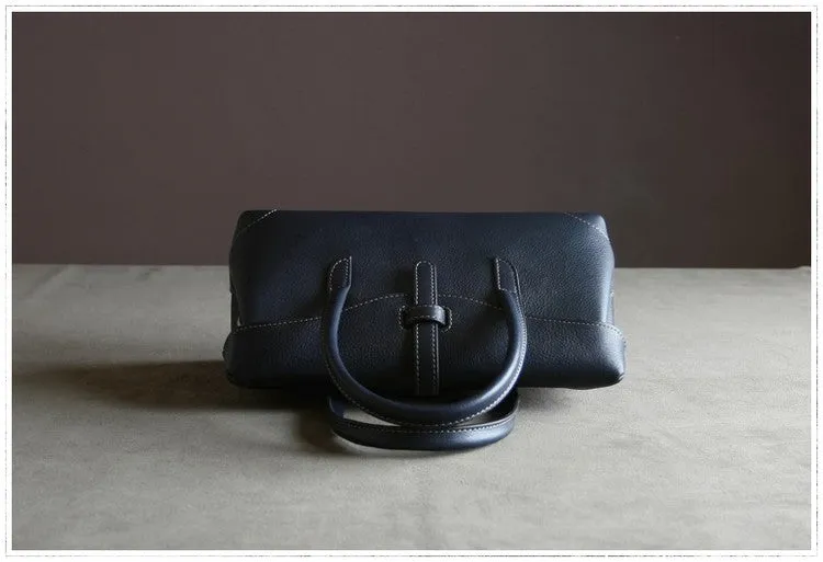 Womens Gray Work Leather Handbag Purse Leather Gray Work Shoulder Bag Handbag Purse for Ladies