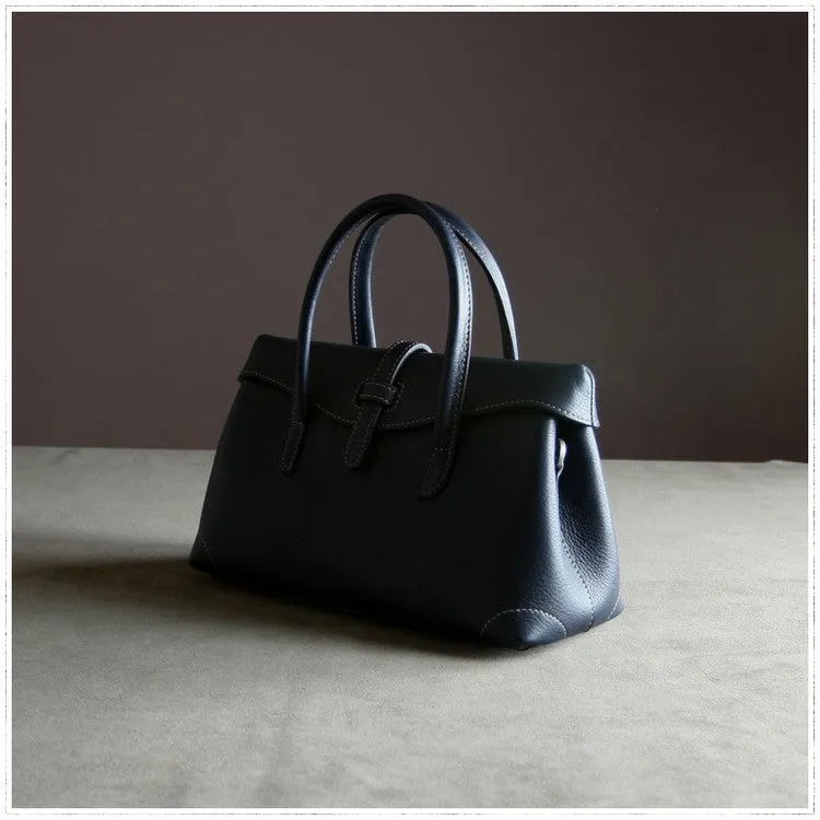 Womens Gray Work Leather Handbag Purse Leather Gray Work Shoulder Bag Handbag Purse for Ladies