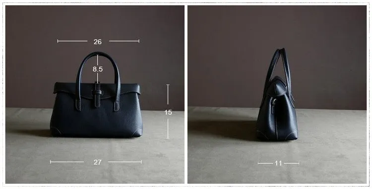 Womens Gray Work Leather Handbag Purse Leather Gray Work Shoulder Bag Handbag Purse for Ladies