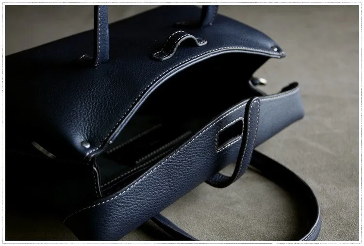 Womens Gray Work Leather Handbag Purse Leather Gray Work Shoulder Bag Handbag Purse for Ladies