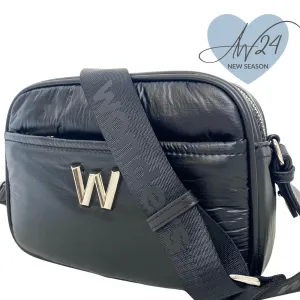 Wonders Black Nylon Crossbody Bag