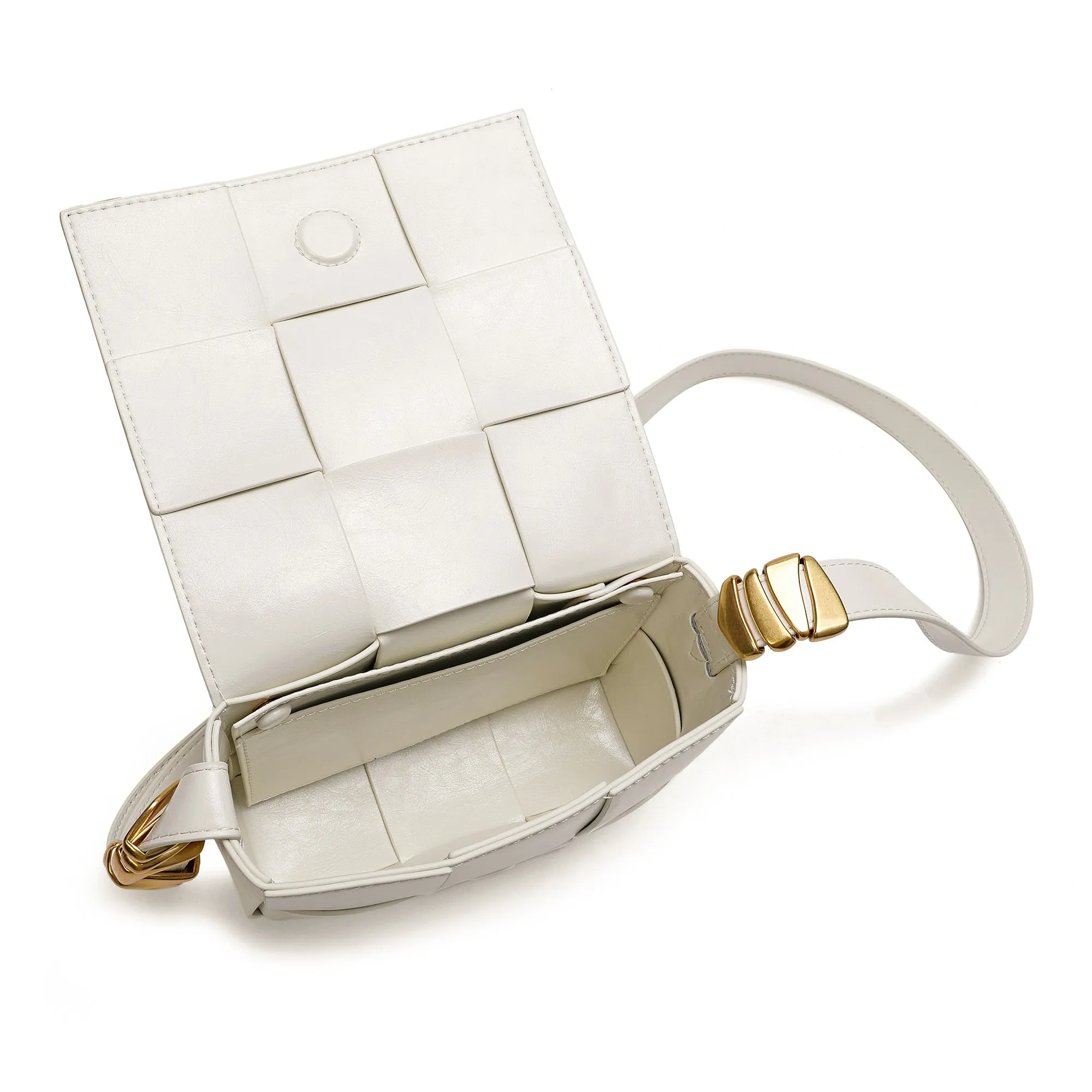Woven Leather Crossbody Bag
