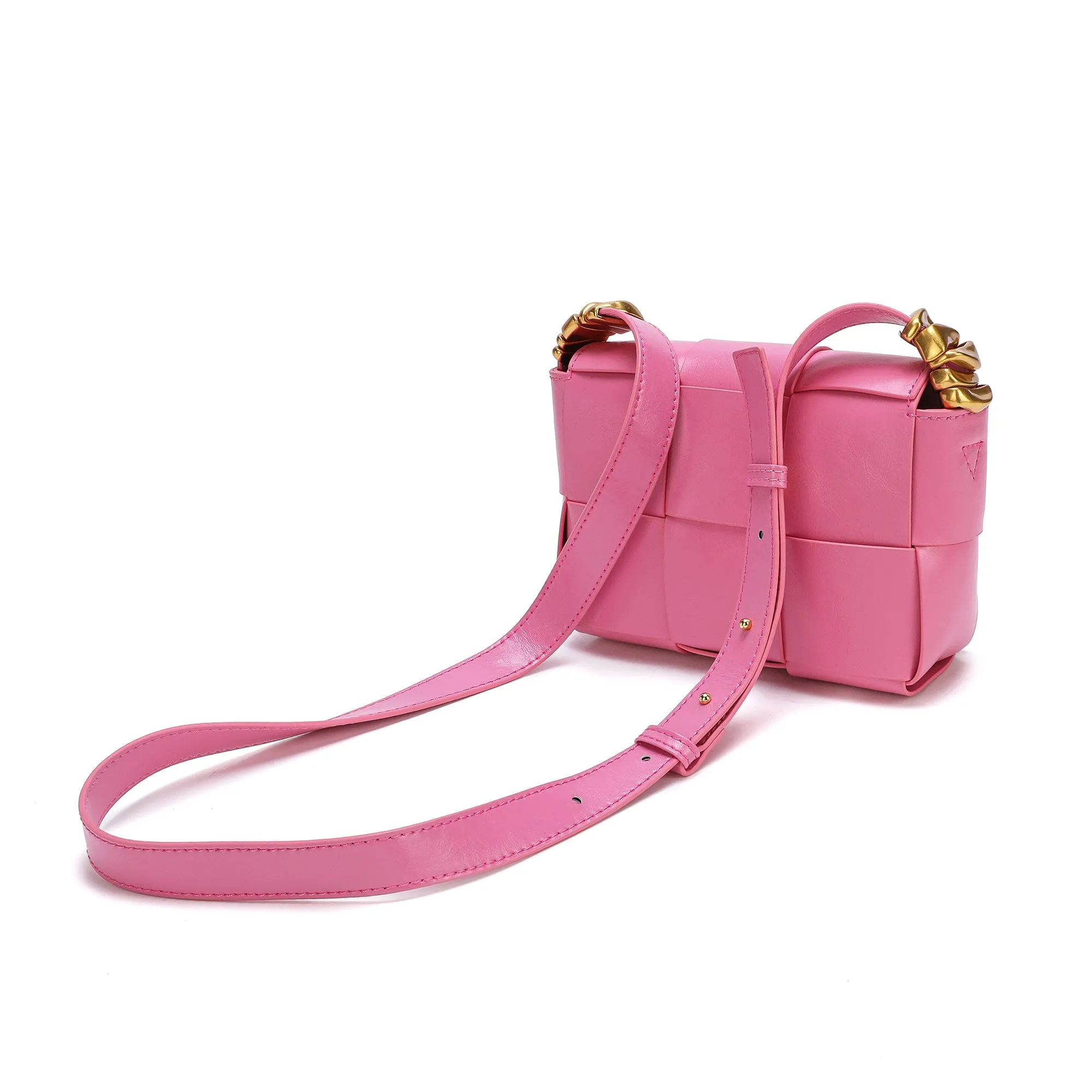 Woven Leather Crossbody Bag
