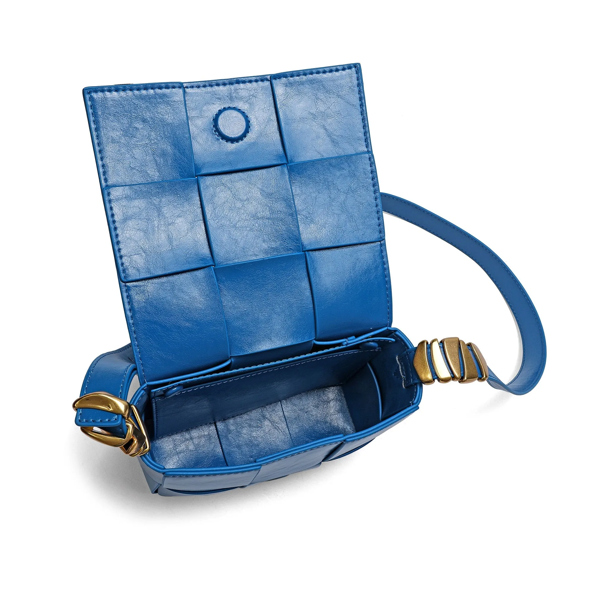 Woven Leather Crossbody Bag