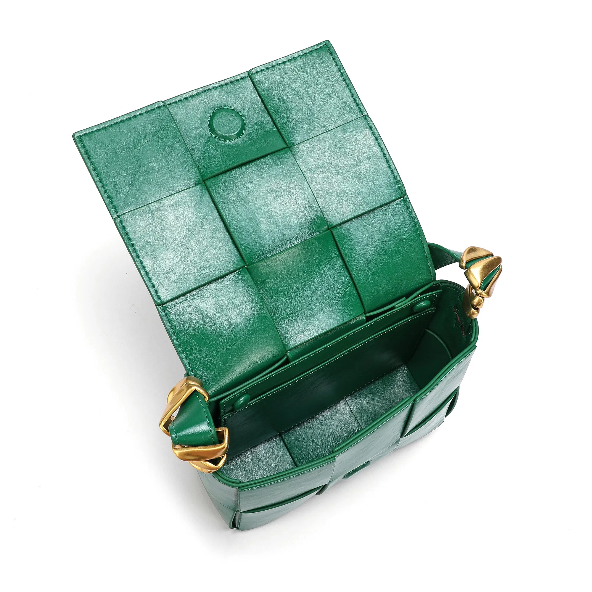Woven Leather Crossbody Bag