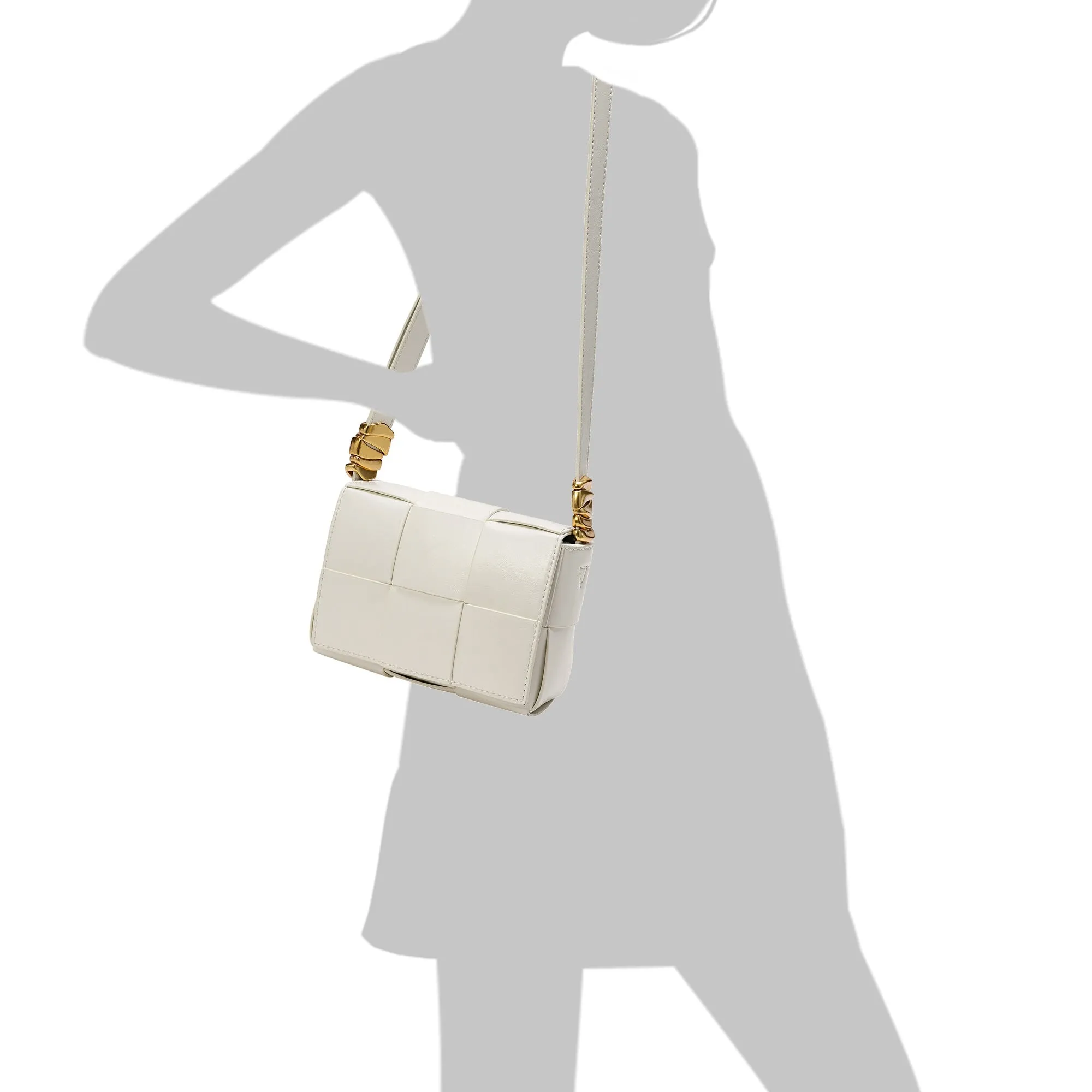 Woven Leather Crossbody Bag