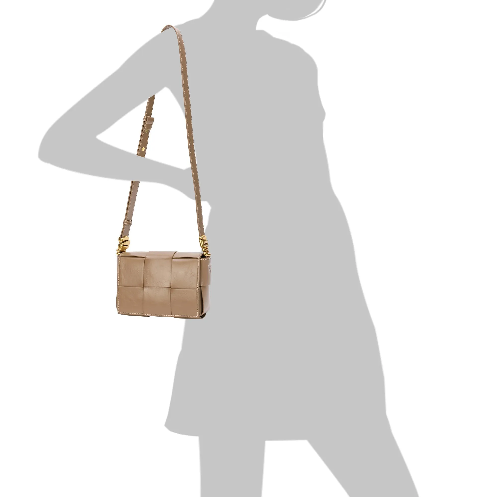 Woven Leather Crossbody Bag
