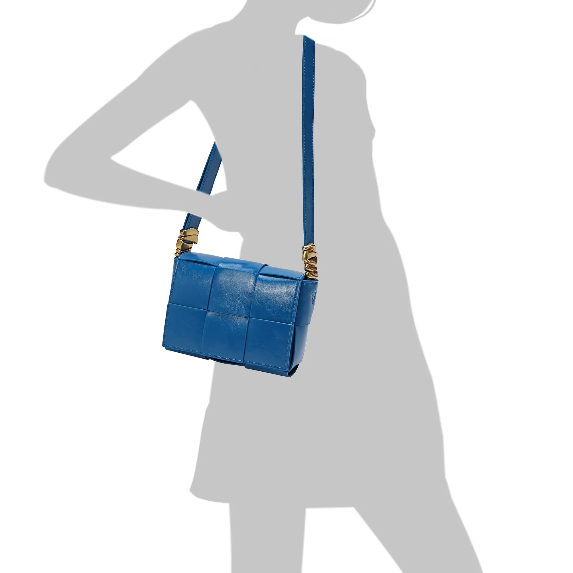 Woven Leather Crossbody Bag
