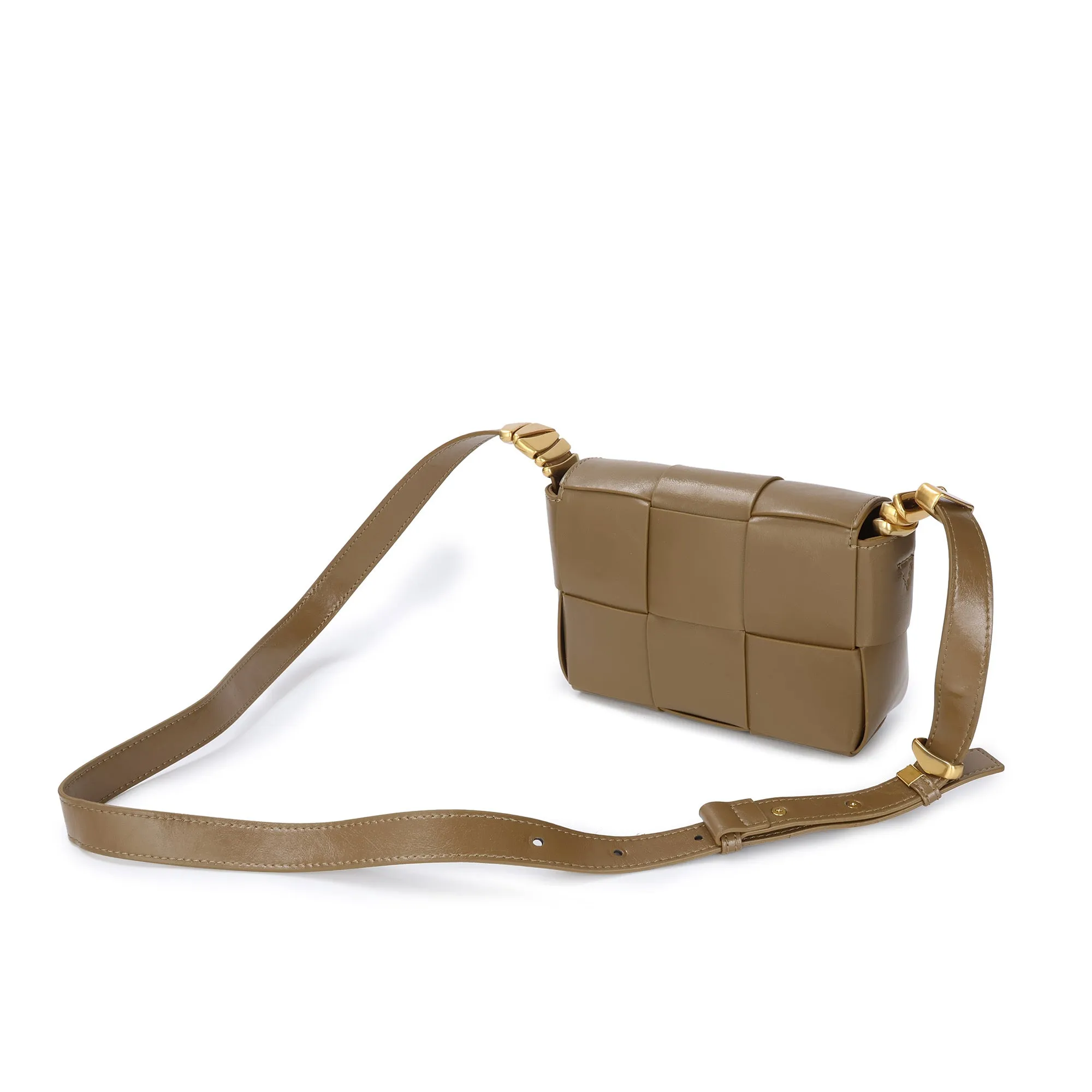 Woven Leather Crossbody Bag