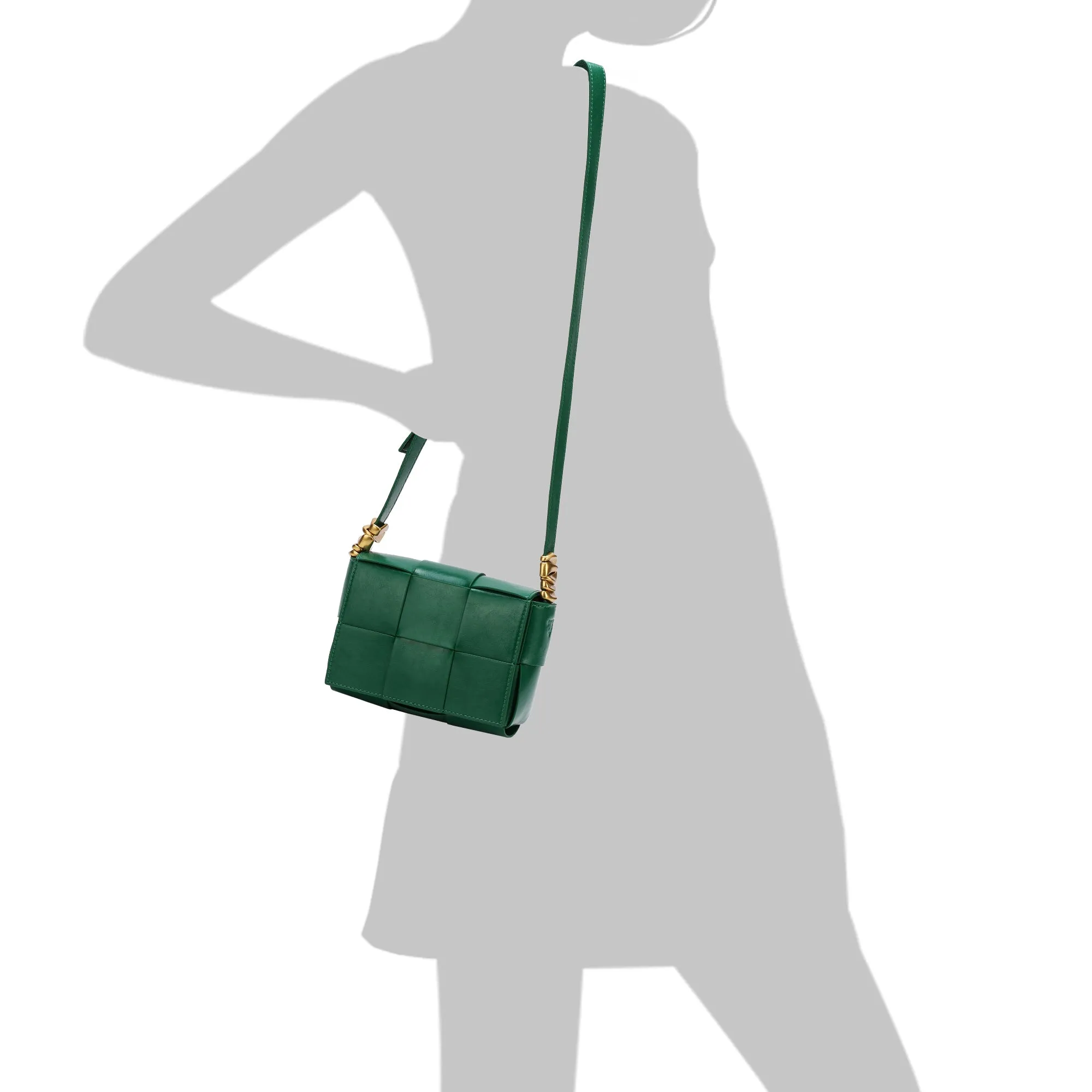 Woven Leather Crossbody Bag