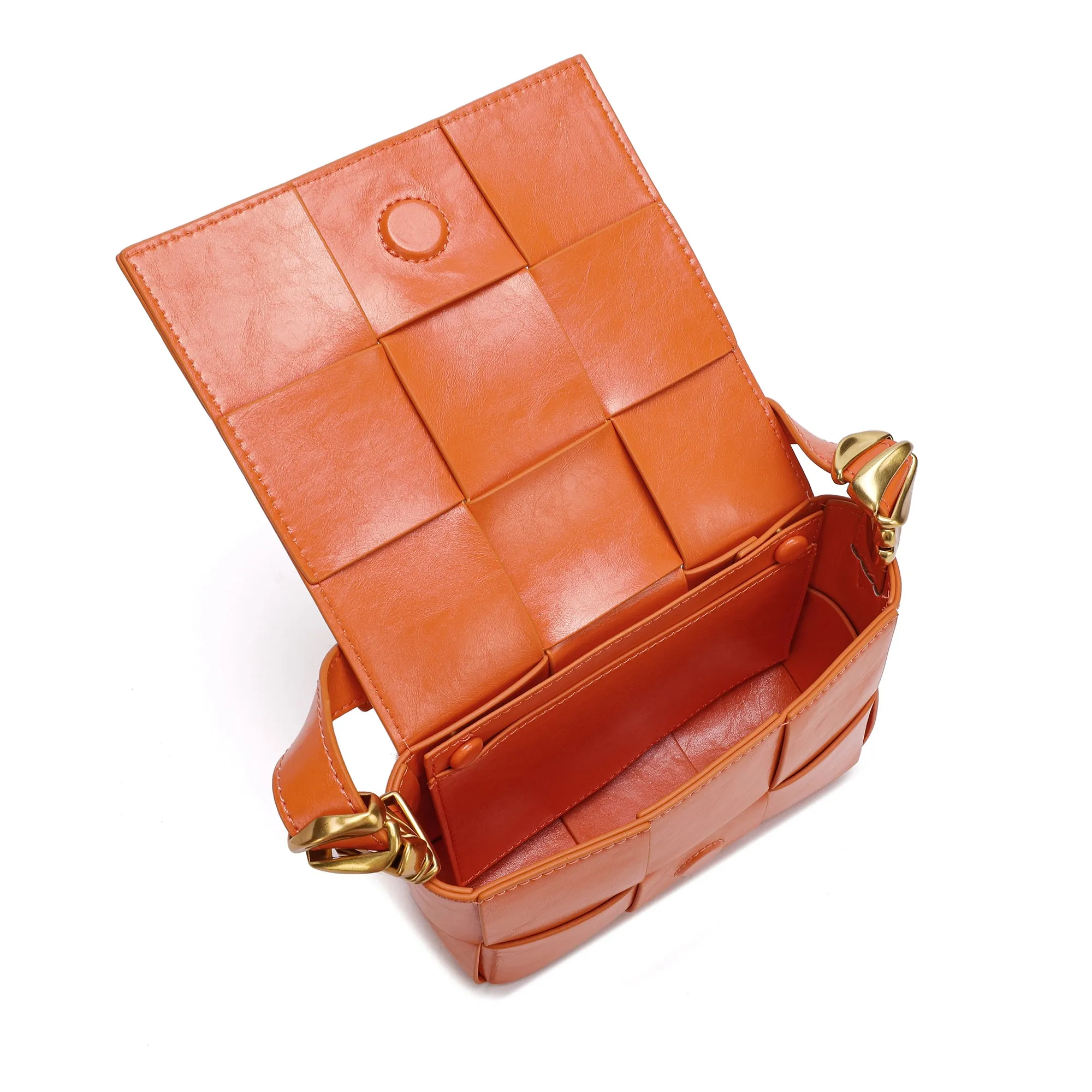 Woven Leather Crossbody Bag