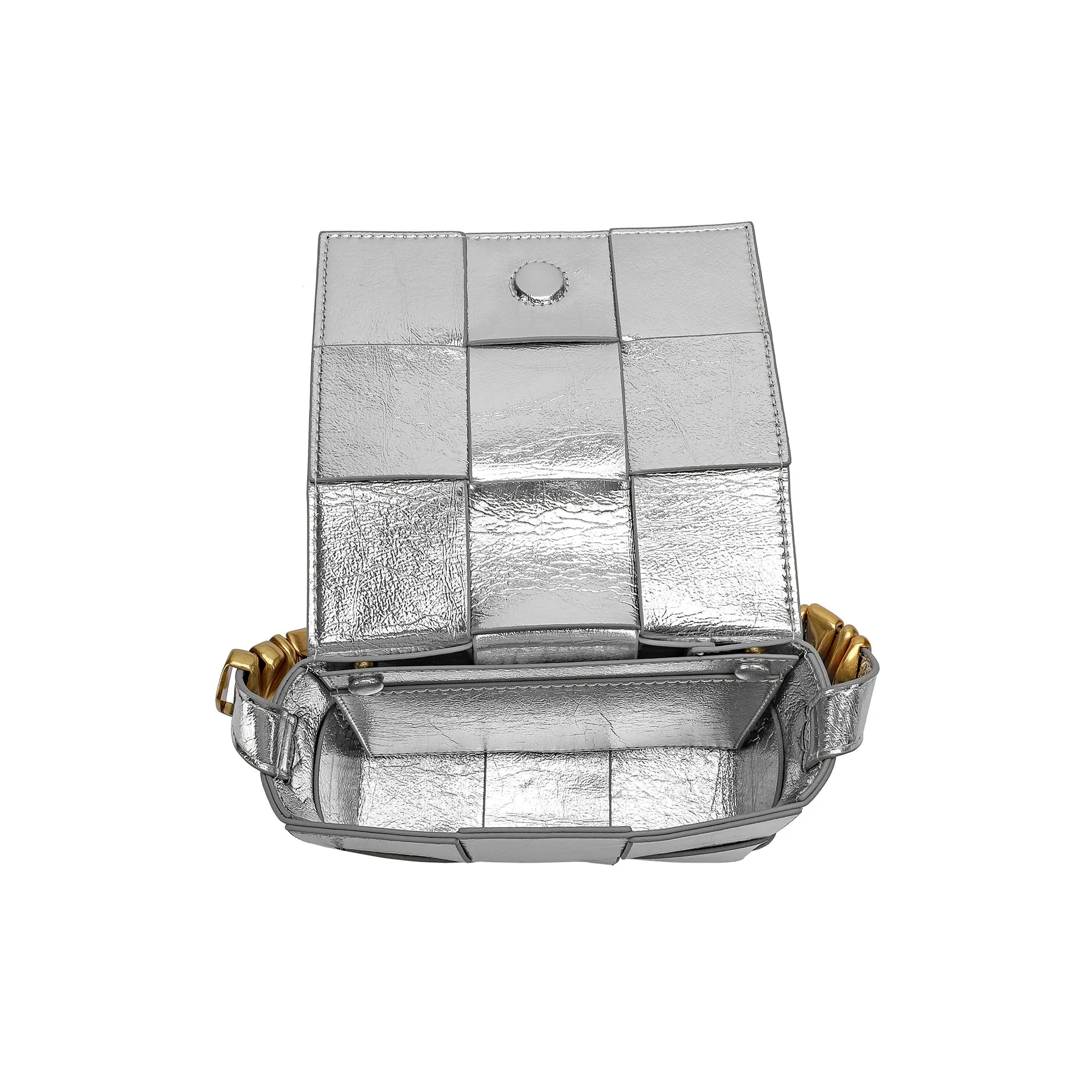 Woven Leather Crossbody Bag