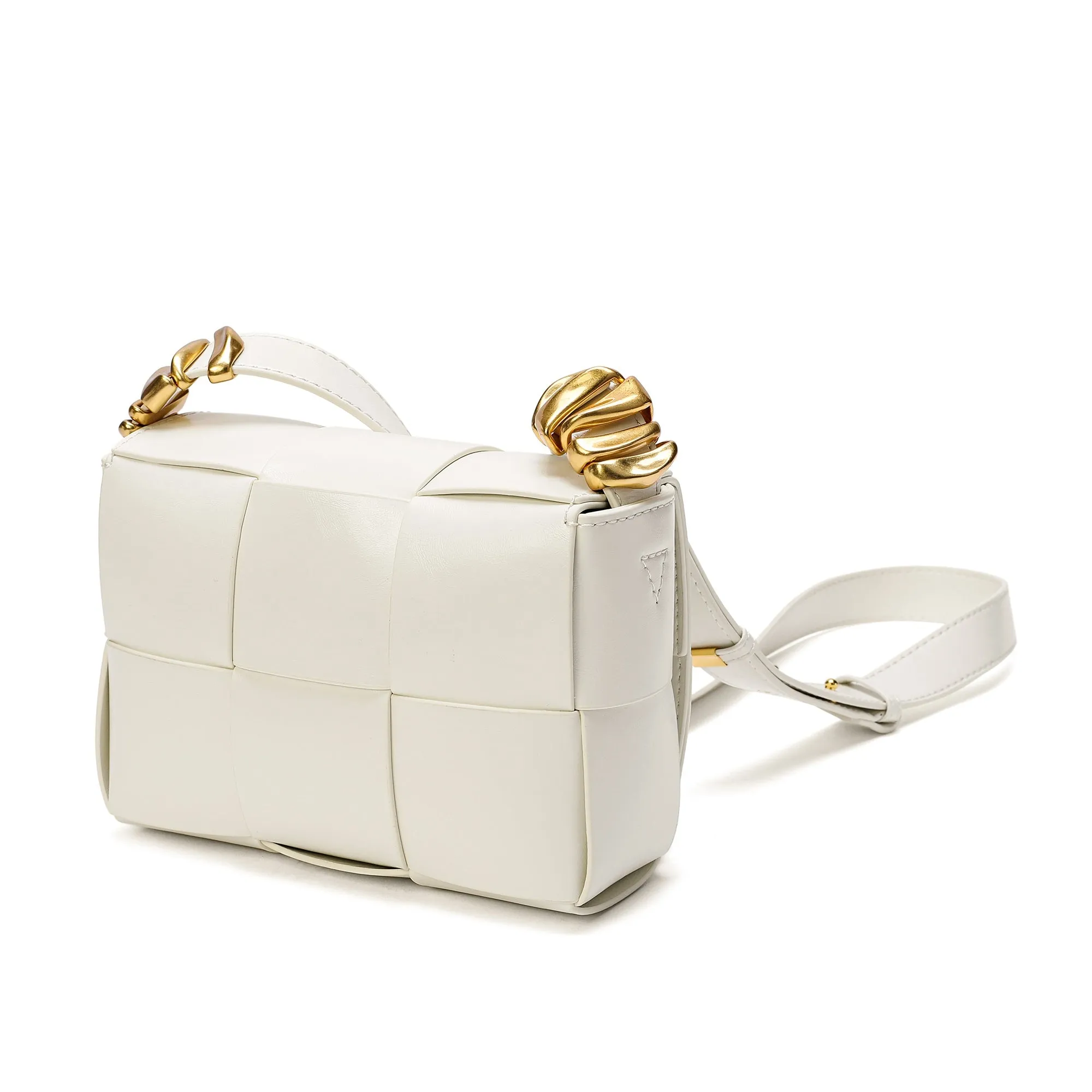 Woven Leather Crossbody Bag