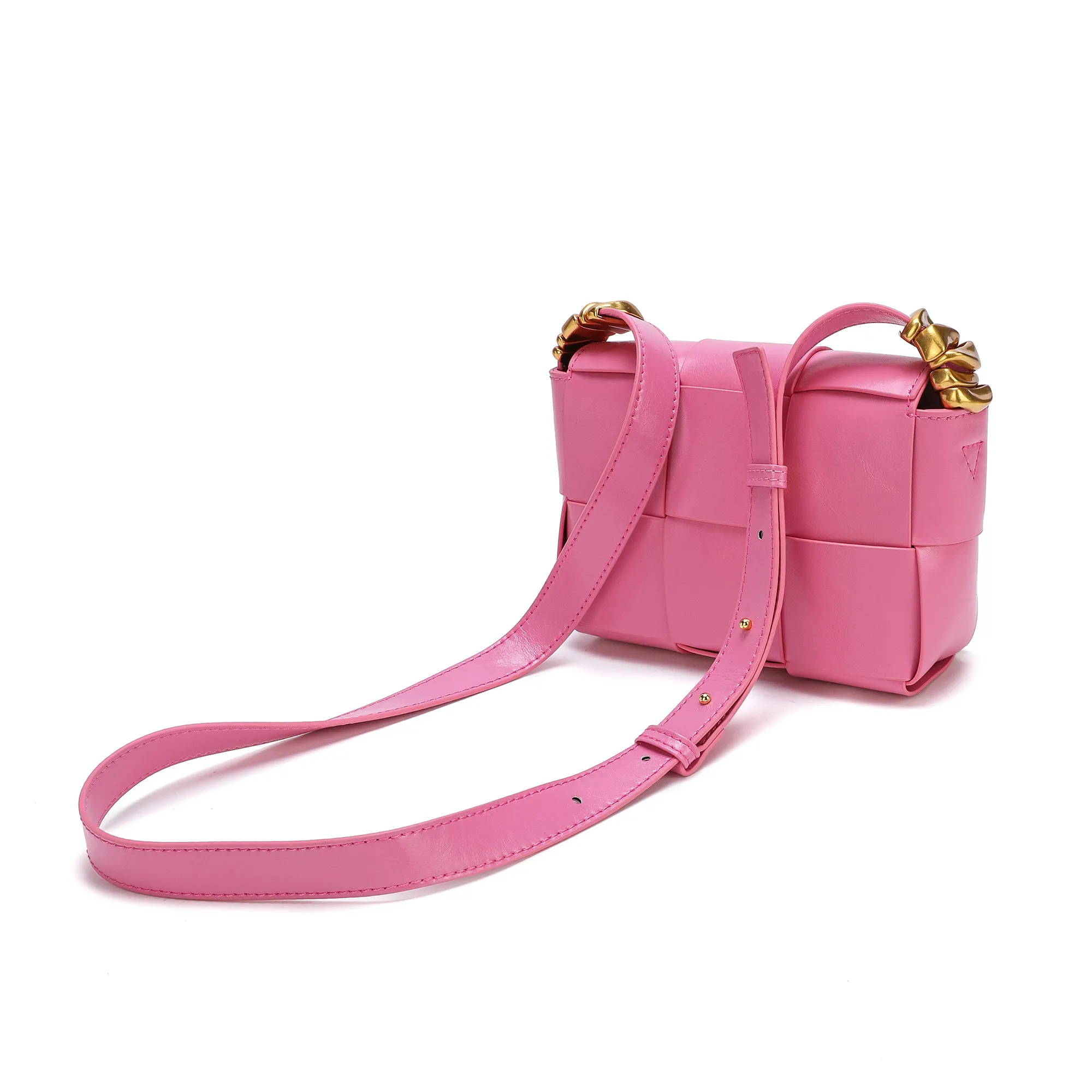 Woven Leather Crossbody Bag