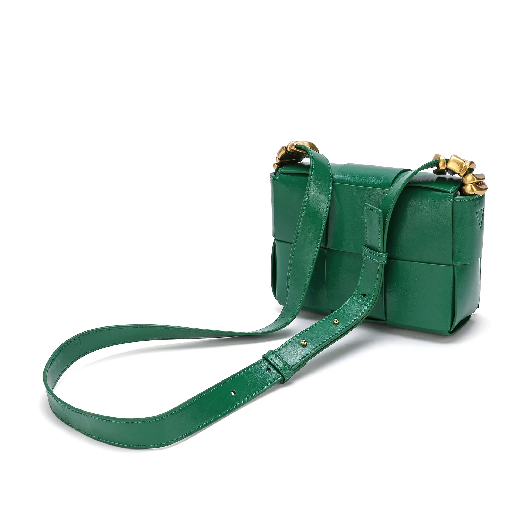 Woven Leather Crossbody Bag