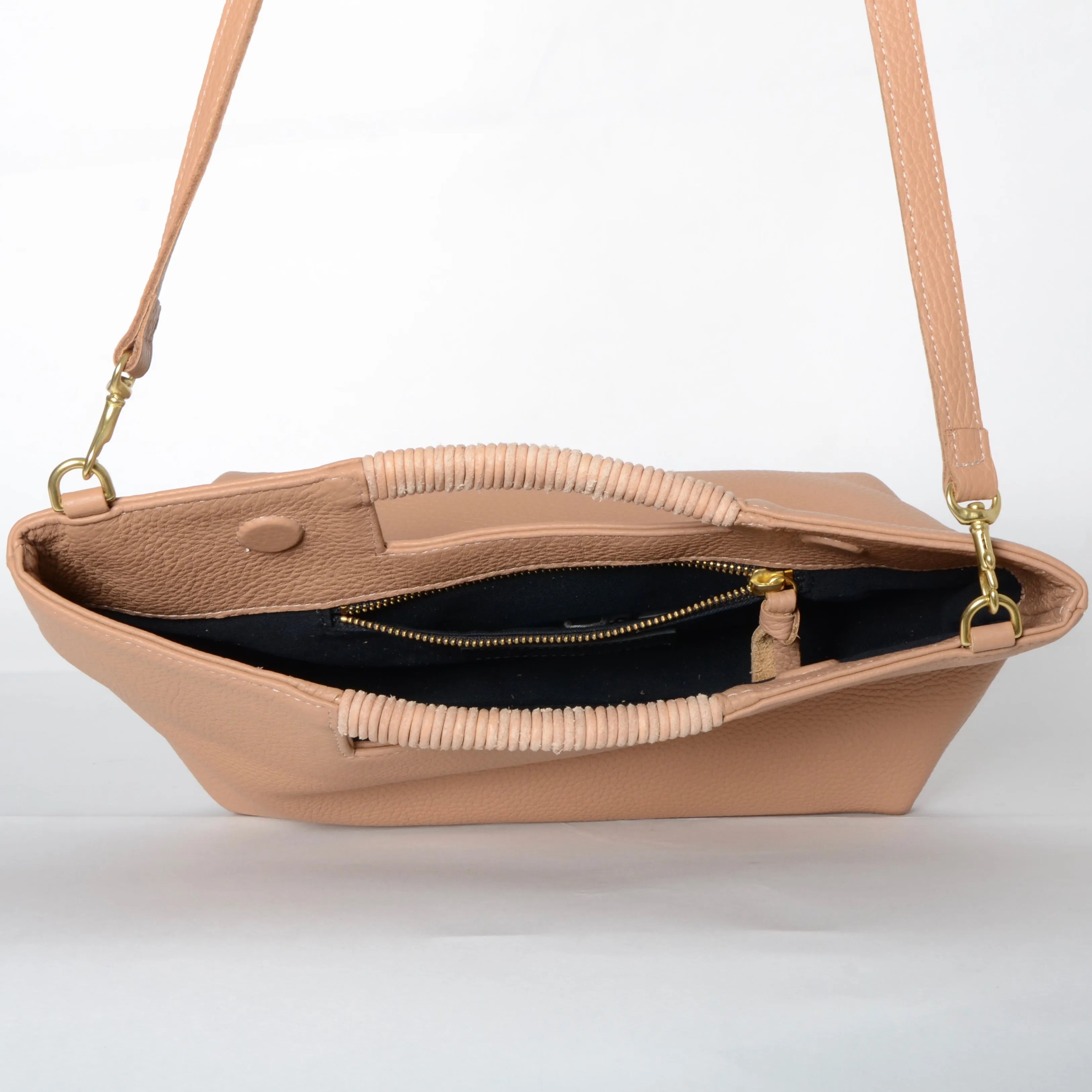 Wrapped Handle Crossbody Bag