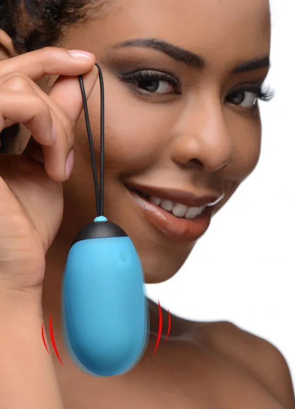 XL Silicone Remote Vibrating Egg - Blue