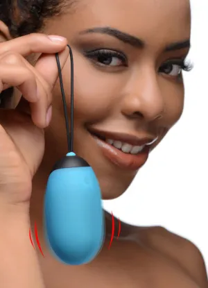 XL Silicone Remote Vibrating Egg - Blue
