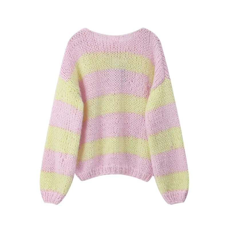 Yellow and Pink Forget Me Not Jumper