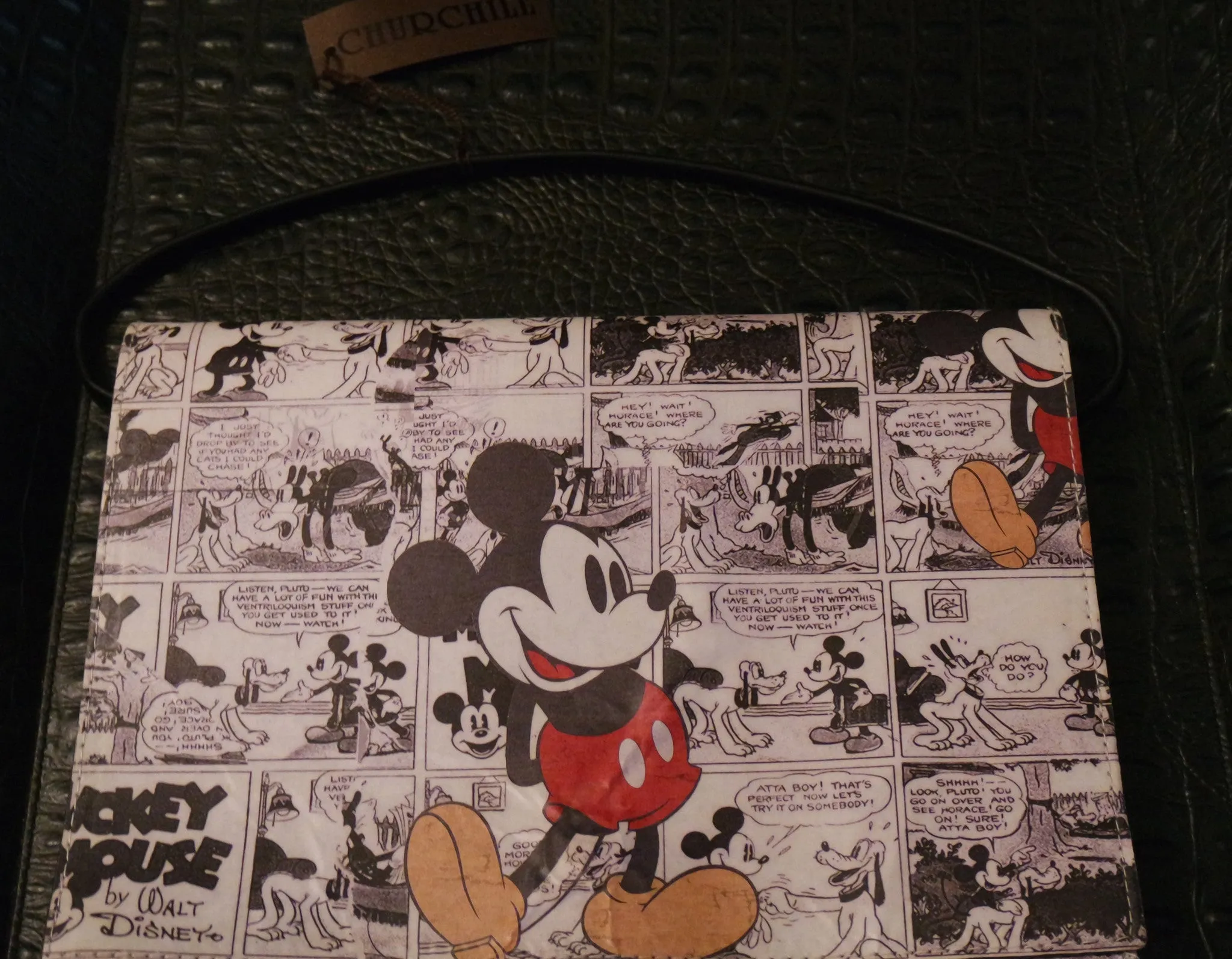 Your Sister's Moustache Mickey Mouse Foldover Clutch Handbag