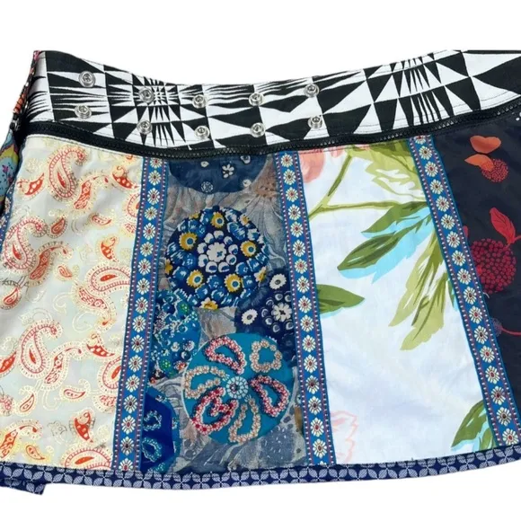 Zand Amsterdam 4 in one Reversible Mini Wrap Skirt Clip Bag Festival Hippie Boho