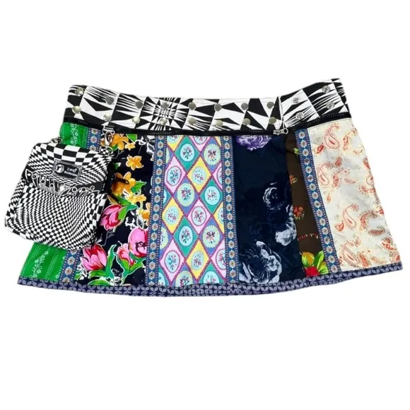 Zand Amsterdam 4 in one Reversible Mini Wrap Skirt Clip Bag Festival Hippie Boho
