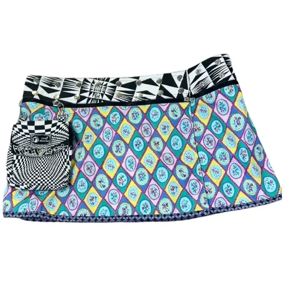 Zand Amsterdam 4 in one Reversible Mini Wrap Skirt Clip Bag Festival Hippie Boho