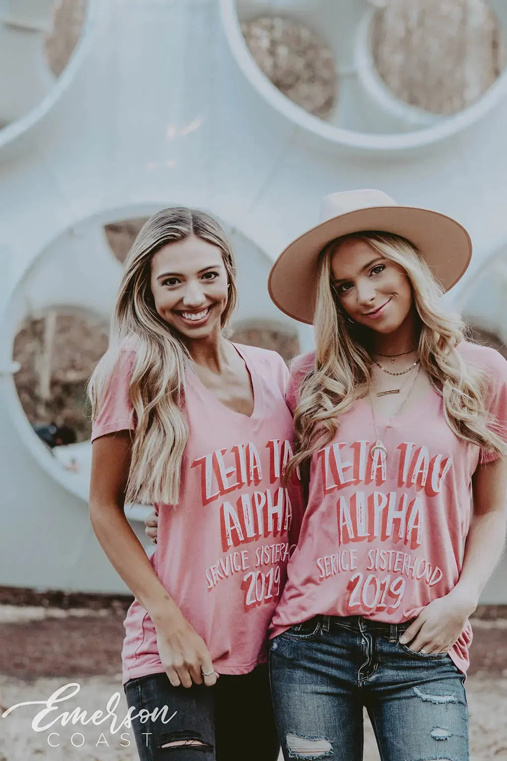 Zeta Tau Alpha Service Sisterhood Vneck