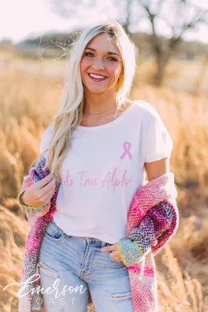 Zeta Tau Alpha Think Pink Ribbon Tee